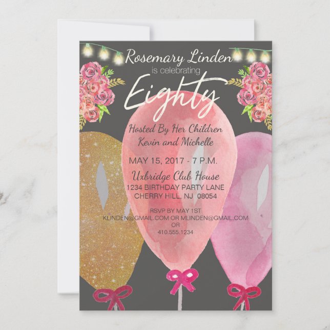 Invitation des flocons 80e anniversaire (Devant)