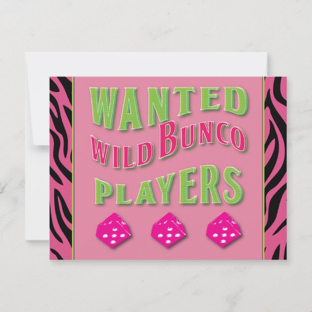 Invitation des joueurs Wild Bunco (Devant)