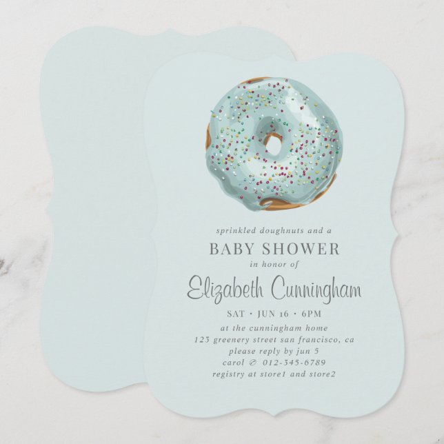 Invitation Des noix de muscade parsemées et un Baby shower (Devant / Derrière)