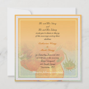 Invitation des parents mariés et mariés, mariage