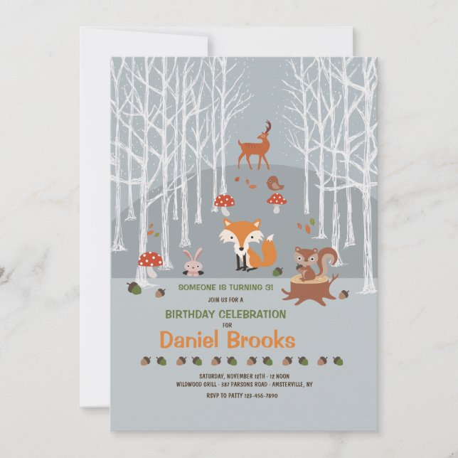 Invitation des petits amis de la forêt (Devant)