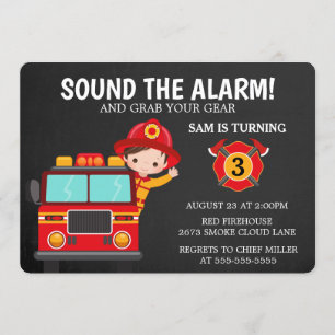 Invitation des pompiers de camion-citerne pour enf