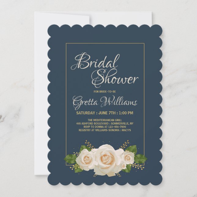 Invitation des Roses de crème (Devant)