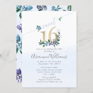 Invitation des Roses de la Paeony blue