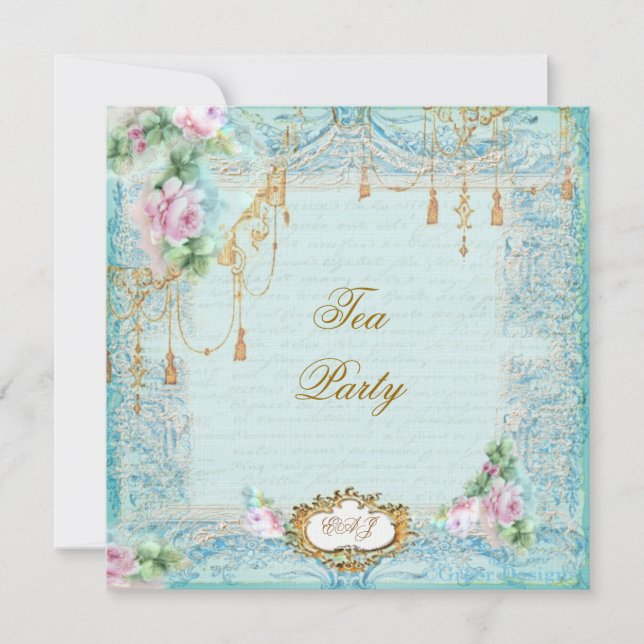 Invitation des rouleaux et des tracés de dentelle (Devant)