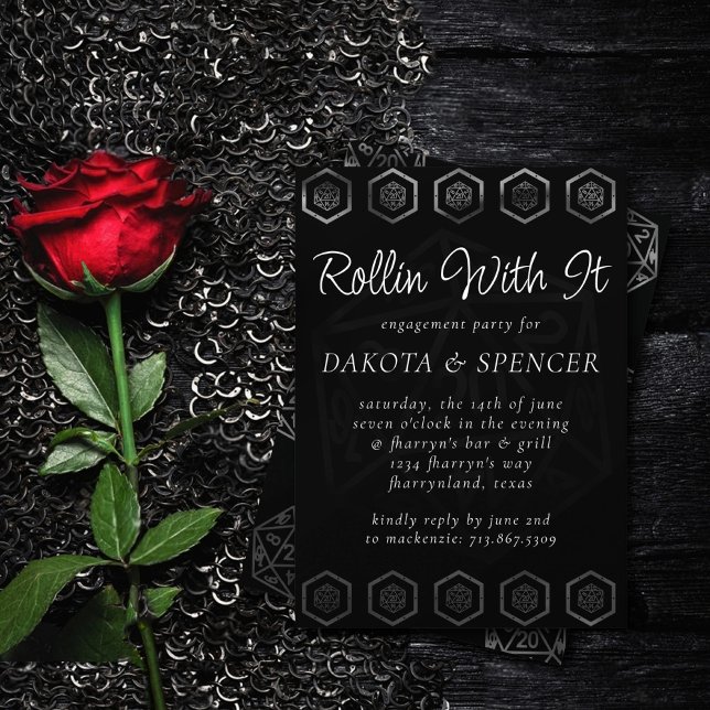 Invitation Dés RPG | Joueur de rôle Retro Old School Tablett (Créateur téléchargé)