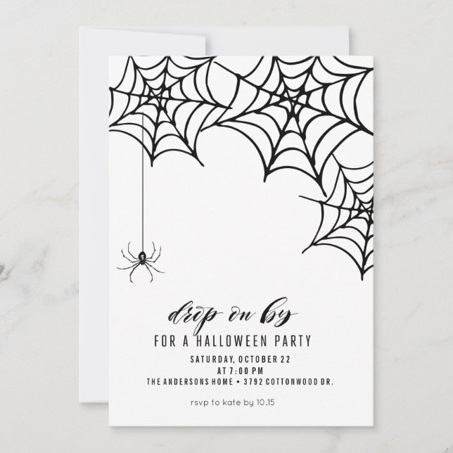 INVITATION DES SPIDER-HALLOWEEN-PARTY EINLADUNG (Vorderseite)