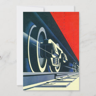 Invitation des trains de train rétro Rails Vintage