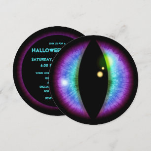 Invitation des yeux de dragons bleus et violets