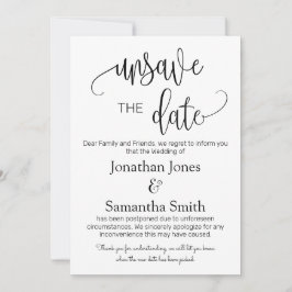 Invitation Désenregistrer les dates mariage modification de d