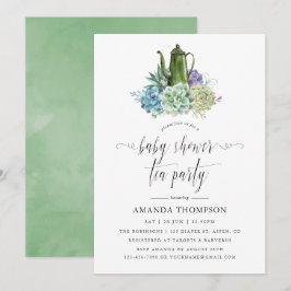 Invitation Desert Cactus Succulents Baby shower Tea Party