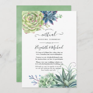 Invitation Desert Cactus Succuls Mariage virtuel en ligne
