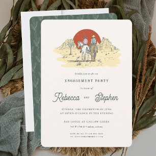 Invitation Désert de l'Ouest Boho Engagement Party