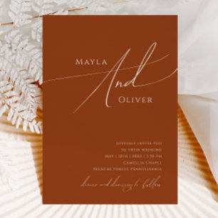 Invitation Désert de Whimsical   Mariage Décontracté en terre