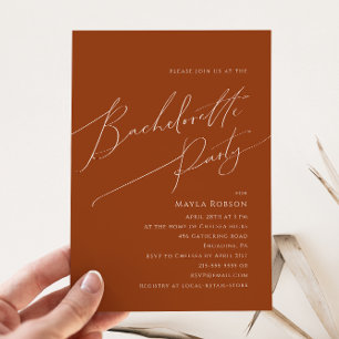 Invitation Désert de Whimsical   Terracotta Bachelorette Part