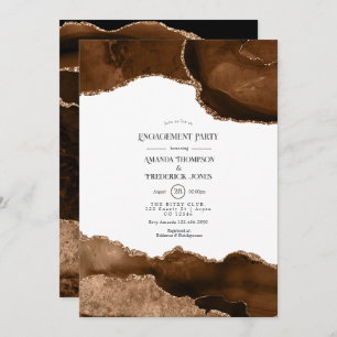 Invitation Desert Gold Watercolor Agate