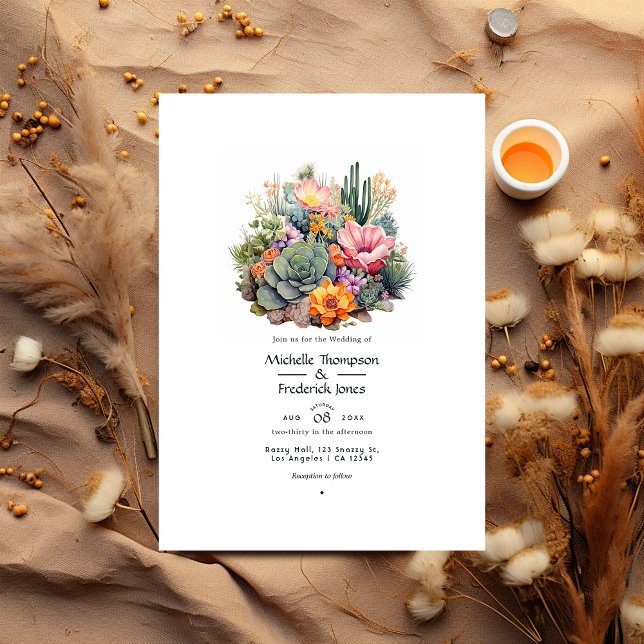 Invitation Desert Hues Floral Mariage (Créateur téléchargé)