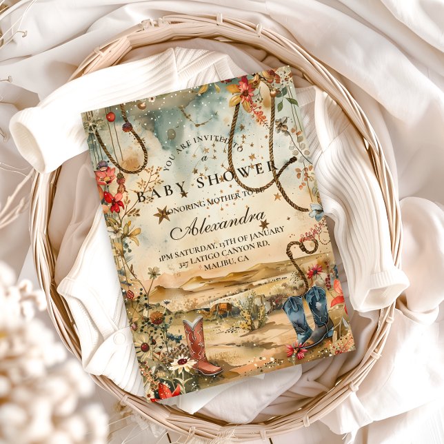 Invitation Desert Rodeo Western Baby Shower (Créateur téléchargé)