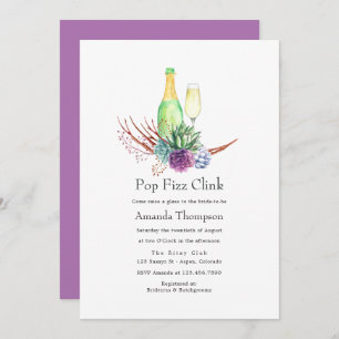 Invitation Desert Succulents Pop Fizz Clink Fête des mariées