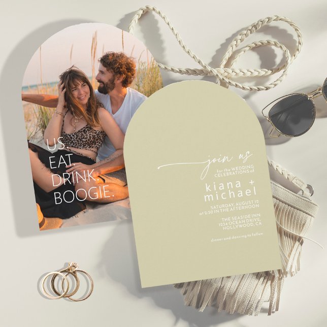 Invitation Desert Vibes Mariage Modèle photo Arch ID1019 (Créateur téléchargé)