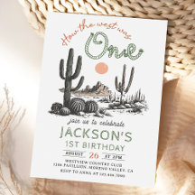 Desert Western Wild West 1er Anniversaire Invitati