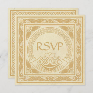 Invitation Design Celtique Avec Mariage Claddagh RSVP