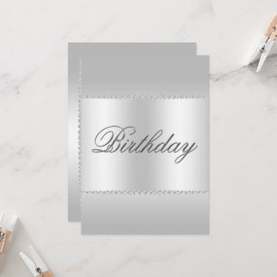 Invitation Design Classy Argent & Gems Anniversaire