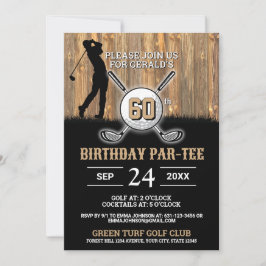 Invitation Design d'anniversaire de golf élégant