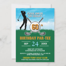 Design d'anniversaire de golf élégant