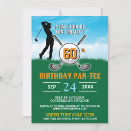Invitation Design d'anniversaire de golf élégant