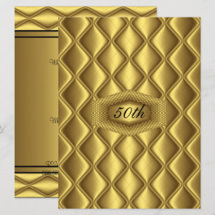 Invitation Design d'or 50e anniversaire fête anniversaire