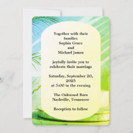 Invitation Design écologique Feuille élégant | Botan minimal