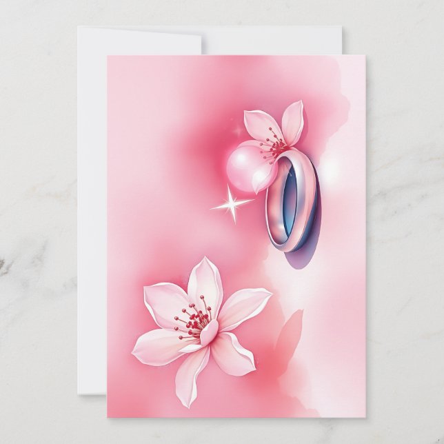 Invitation Design floral : Beauté intemporelle et élégance (Devant)