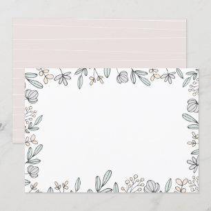 Invitation Design floral do-it-yourself blanc