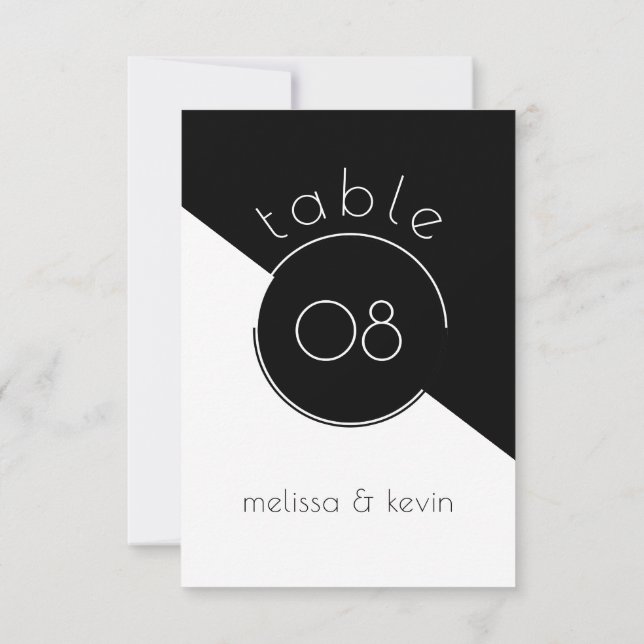 Invitation Design géométrique moderne noir et blanc (Dos)