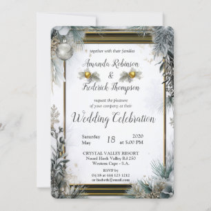 Invitation Design hivernal Festif de Fête de Flammes de Neige