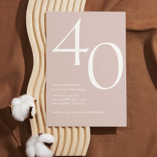 Invitation Design moderne 40e anniversaire simple élégant scr