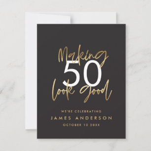 Invitation Design moderne 40e anniversaire simple élégant scr