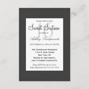 Invitation Design noir et blanc simple et élégant