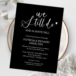 Invitation Design Nous Faisons Toujours Mariage Vow Renouvell