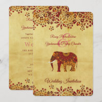 Design orné d'éléphants indiens décoré