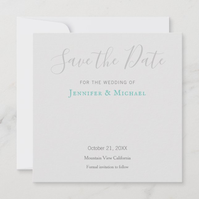 Invitation Design professionnel mariage Moderne Enregistrer l (Devant)