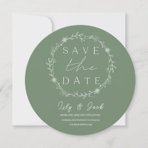 Invitation Design simple minimaliste élégant moderne vert sau