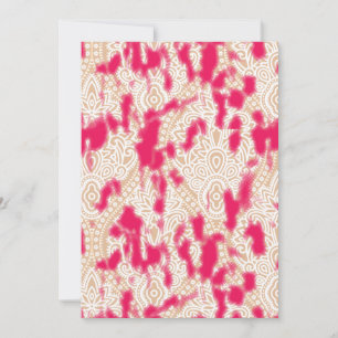 Invitation Design textile complexe avec un riche rose