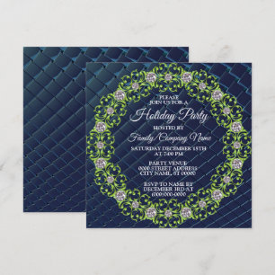 Invitation Design vert de Noël Unique Fêtes Invit