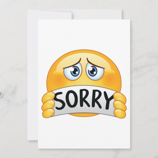Invitation Désolé Emoticon (Devant)
