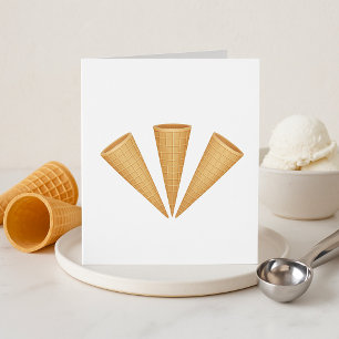 Invitation Dessert d'été à la crème glacée triple gaufre