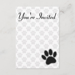 Invitation Dessin à mâchoire de chien noir