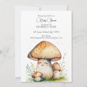 Invitation Dessin aux champignons