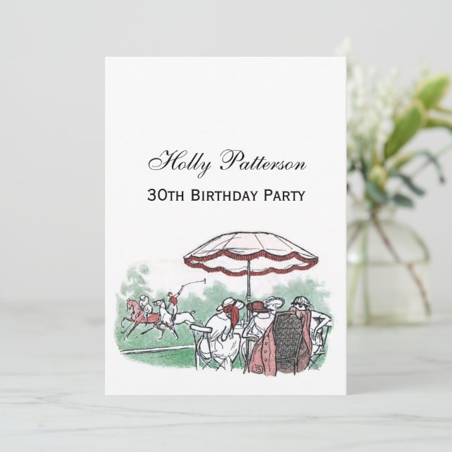 Invitation Dessin de déjeuner pour dames de Polo Stylisé vint (Debout devant)